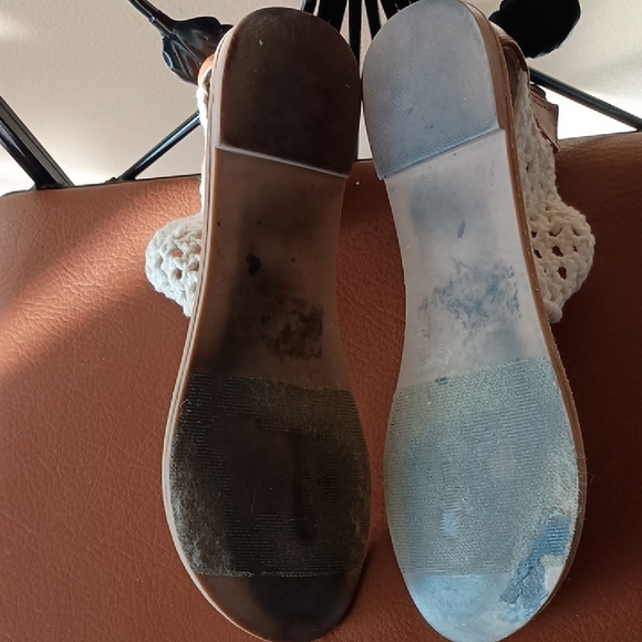 Women's Cream Crochet Thong Sandals, Sz 6 US - Picture 6 of 8